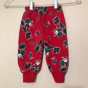 Vintage Pro Spirit Select Baby Red Santa Train North Pole Sweatpants